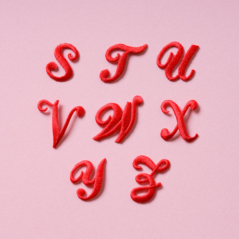 インポートワッペン アルファベット 筆記体 レッド Lido オンラインショップ