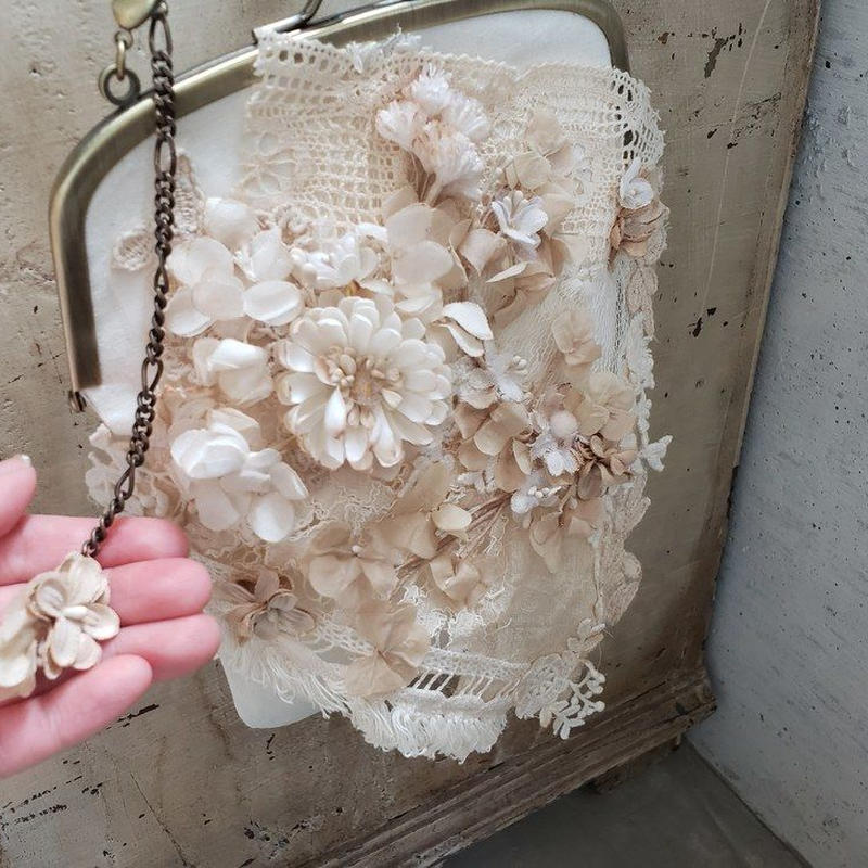 online限定*】紅茶染めレースのがま口バッグ | Lilaf -m.soeur onli online限定*】紅茶染めレースのがま口バッグ | Lilaf -m.soeur onli