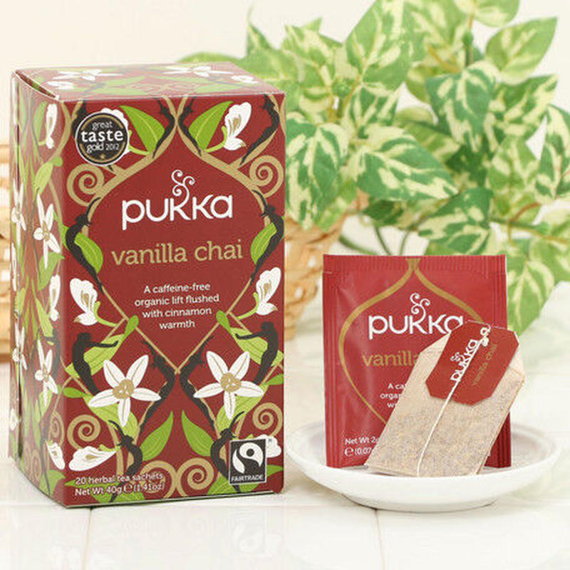 パッカハーブス バニラチャイ 有機ハーブティー カフェインフリー オーガニック 紅茶