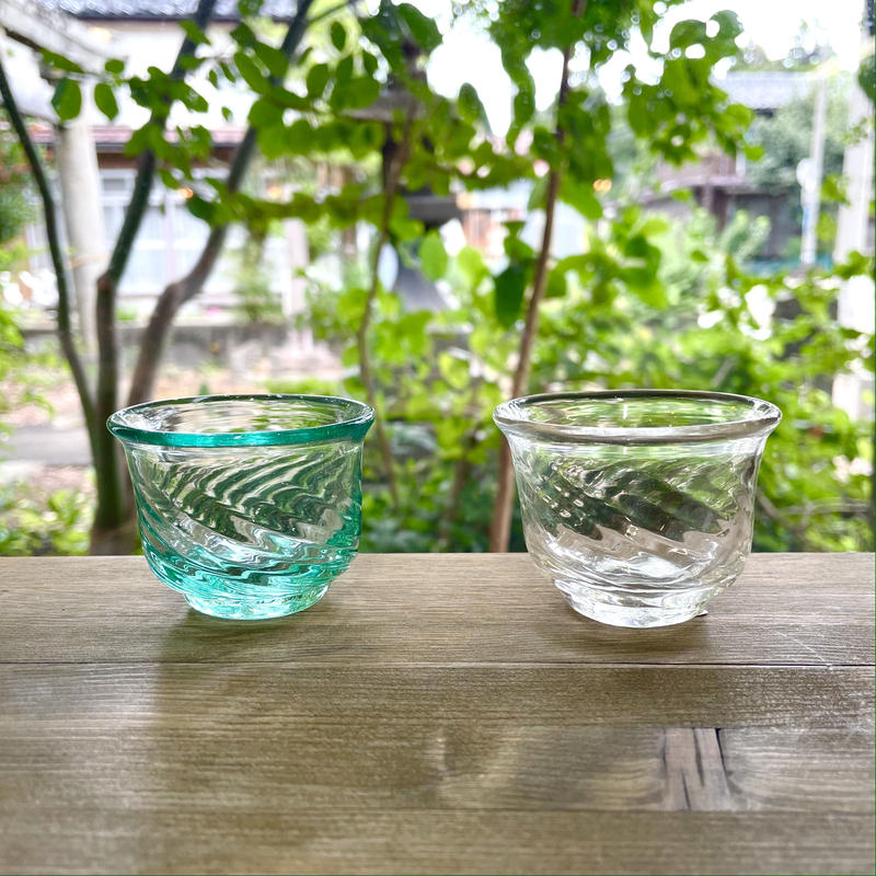 倉敷ガラス 小谷真三 ぐい呑 クリア