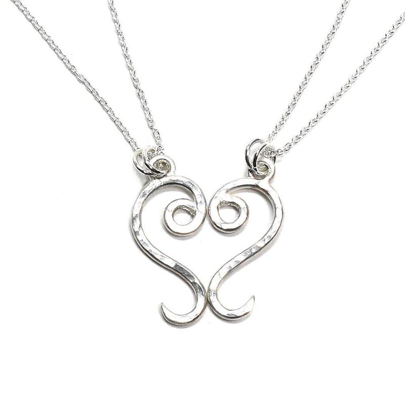 ハート ペアネックレス ペアセット シルバーアクセサリー工房アンク