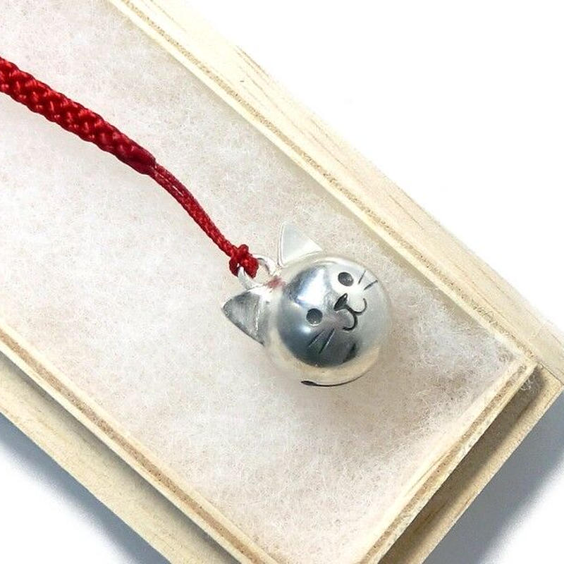猫の鈴 守り鈴の根付【一点物】No-01 | シルバーアクセサリー工房アンク