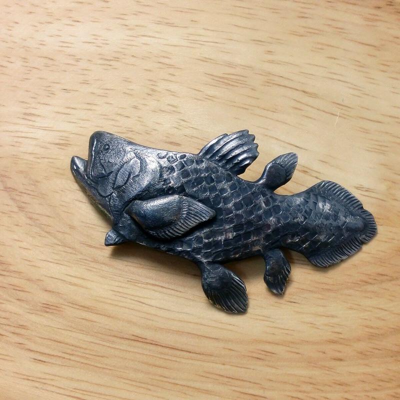 シーラカンス 大ぶり シルバーペンダントトップ 一点物 シルバーアクセサリー工房アンク