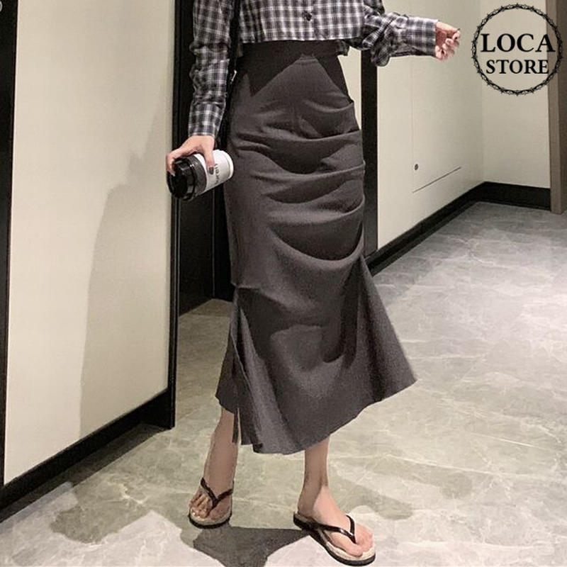 マーメイド スカート ロング丈 韓国ファッション レディース フィッシュテール ロングスカート