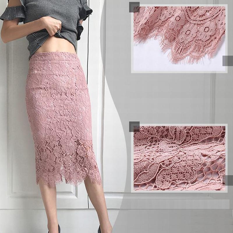 総レーススカート ミディアムスカート タイトスカート レディース 花柄 フラワー 総レース ウエストゴム 裏地付 ａライン 美脚 秋物 Century21sgr Com
