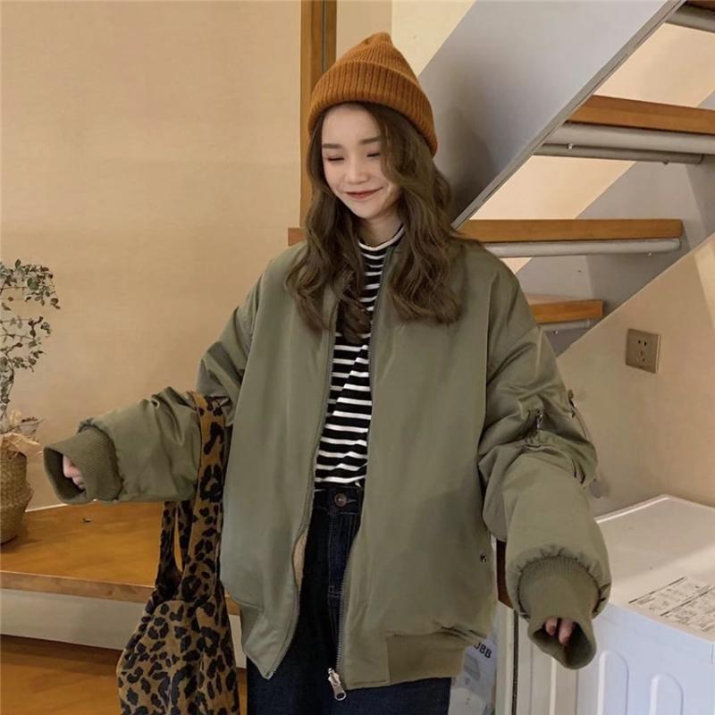 オーバーサイズma 1 リバーシブル ボアブルゾン 韓国レディースファッション 通販 Unique Factor ユニークファクター Powered By Base レディースオーバーサイズma 1 アウター リバーシブルud Chateaujoliet Com