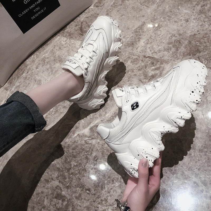 ダッドスニーカー 厚底 スパンコール 7cm メッシュ 韓国ファッション レディース スニーカ