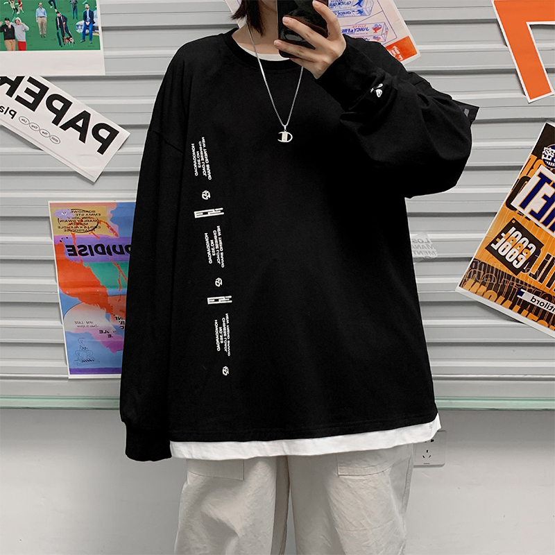 ユニセックス Tシャツ 長袖 韓国ファッション メンズ レディース ラウンドネック シンプル ユニセックス Tシャツ 長袖 韓国ファッション メンズ レディース ラウンドネック シンプル