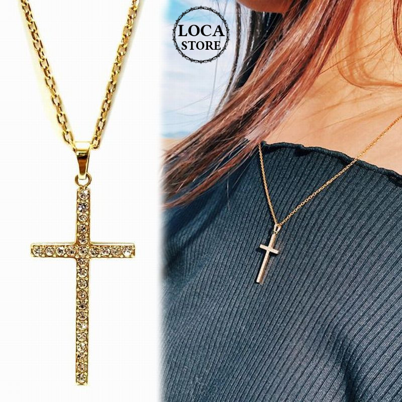 数量限定 ネックレス クロス モチーフ チェーン付 金属アレルギー対応 サージカル ステン