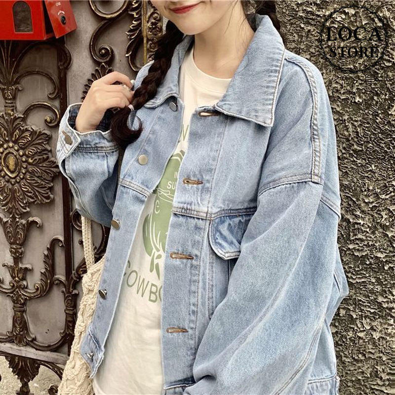 レディース デニムジャケット Gジャン ジャケット 長袖 体型カバー フェミニン 韓国ファッシ
