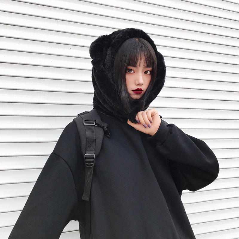 うさ耳 プルオーバー パーカー ラビットファーフード 韓国ファッション メンズ レディース プ