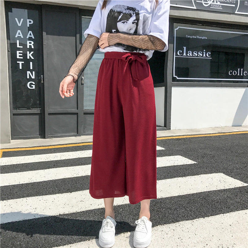 レディース ワイドパンツ ガウチョパンツ ハイウエスト ウエストリボン パンツ ボトムス 韓国... レディース ワイドパンツ ガウチョパンツ ハイウエスト ウエストリボン パンツ ボトムス 韓国...