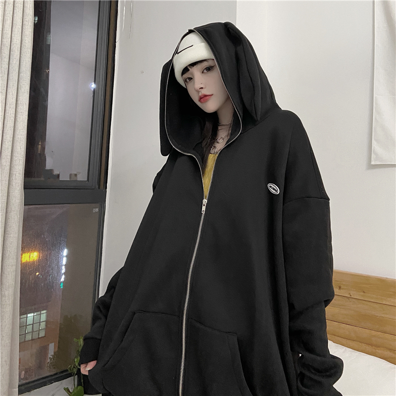 パーカー プルオーバー プラスベルベット ウサギ耳 フードジップ ルーズ 韓国ファッション レディース ゆったり 大きめ カジュアル ストリート系 DTC-632251286193 オンラインストア最激安 ベル様専用 ウサギ耳パーカー 犬用品