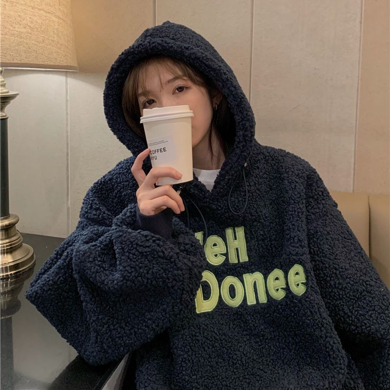 ボアパーカー もこもこ プルオーバー 暖かい ボア パーカー 防寒 長袖 ゆったり 韓国ファッ