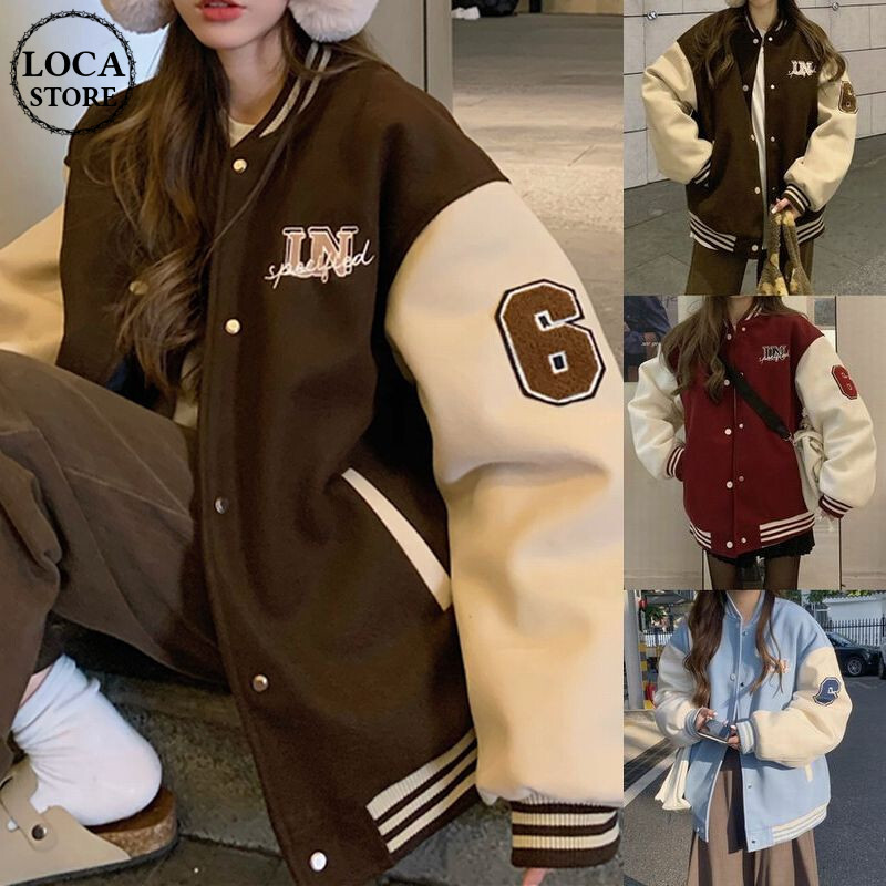 スタジャン ジャンバー ブルゾン ジャケット アウター 長袖 ゆったり オーバーサイズ ゆった