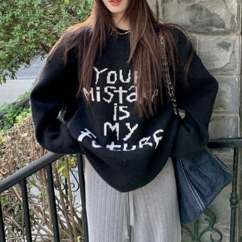 beyond retro　韓国製　ニット　セーター　青　小さめ　番号　レディース