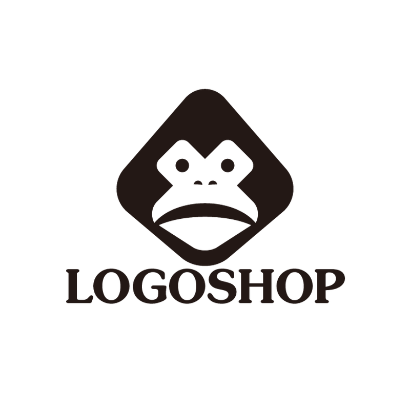 サルゴリラチンパンジー ゴリラ キャラクター かわいい 菱形 ペット 猫 キャット キャ