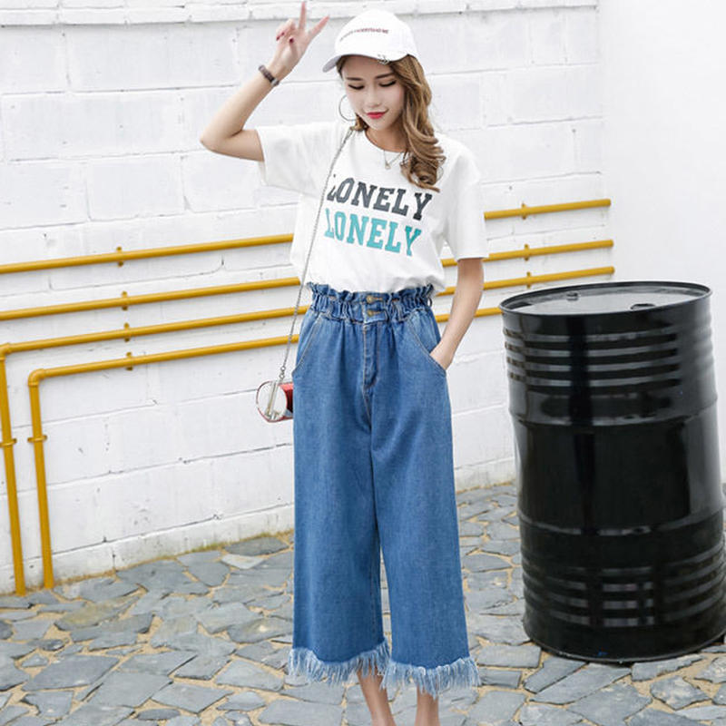 ガウチョパンツ スカーチョ ボトムス ワイドパンツ ハイウエスト デニム レディース スカンツ