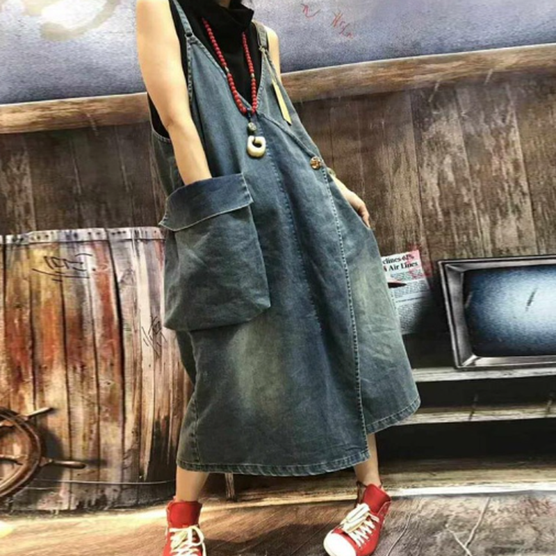 サロペット デニム スカート レディース オールインワン ジャンパースカート ワンピース レト