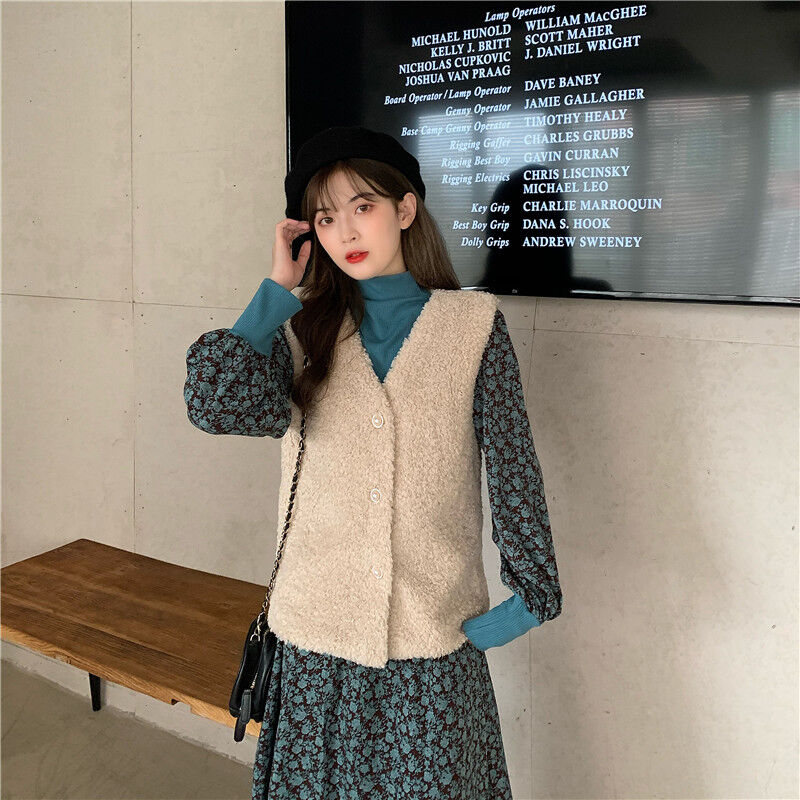 タートルネック ハイウエスト 小花柄フレア レトロ ワンピースブラウンブルー 二色 ワンピース タートルネック ハイウエスト 小花柄フレア レトロ ワンピースブラウンブルー 二色 ワンピース