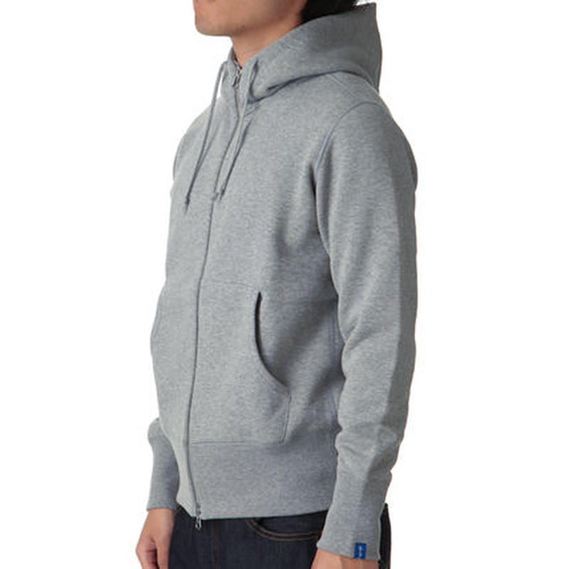 Lw290 吊り編みハイジップフーディ グレーメランジ Loopwheeler Offi