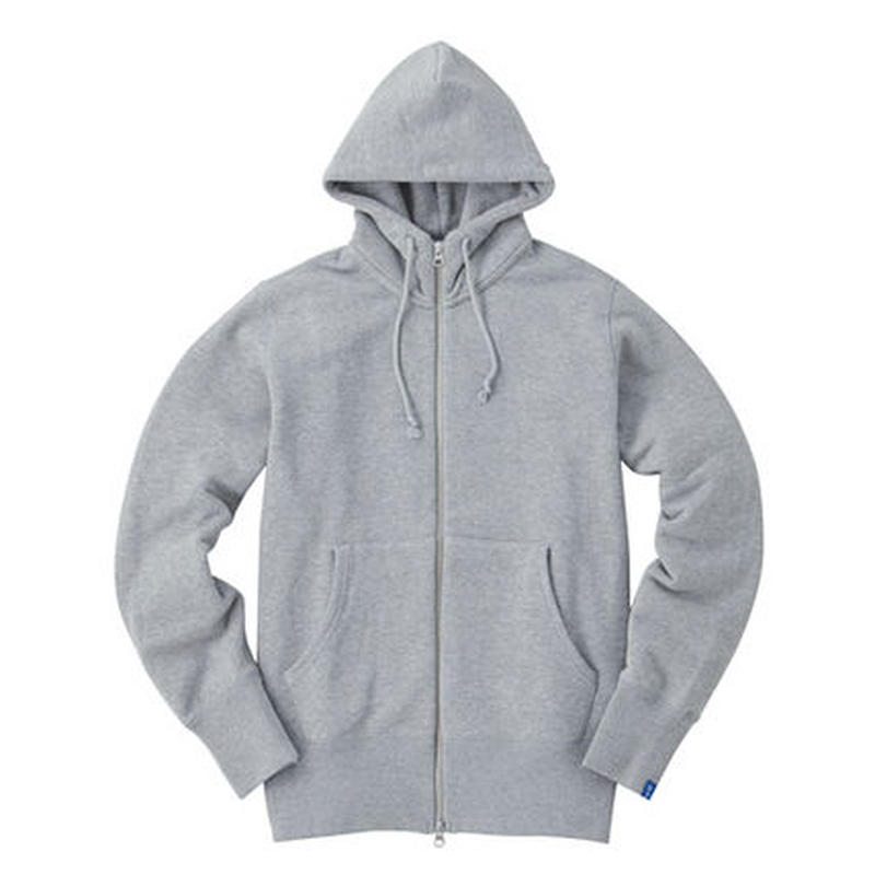 Lw290 吊り編みハイジップフーディ グレーメランジ Loopwheeler Offi