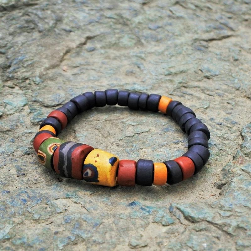 台湾】パイワン族 とんぼ玉 臺灣原住民排灣族的琉璃珠 五種 眼晴之珠