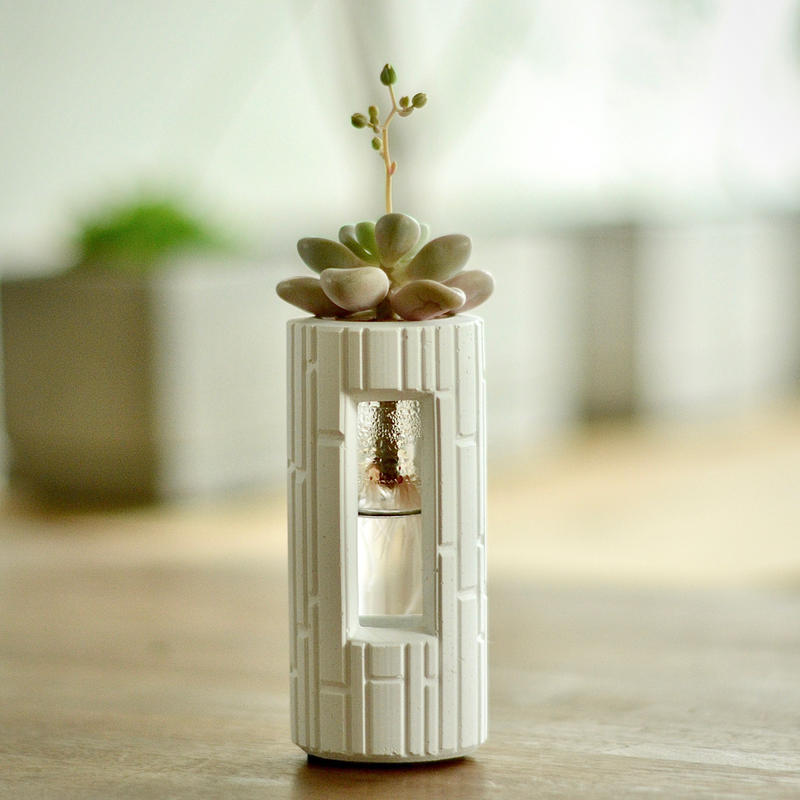 Plug Sw ハイドロカルチャー 水栽培容器 花瓶 Cement Flower