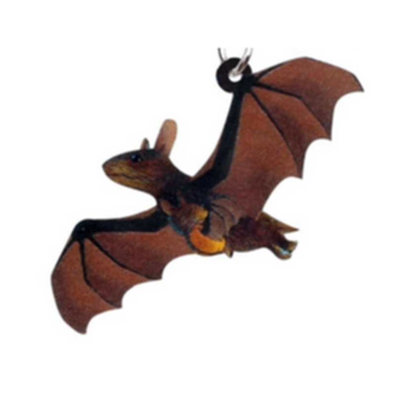 親子コウモリが飛ぶキーホルダー Love Bat