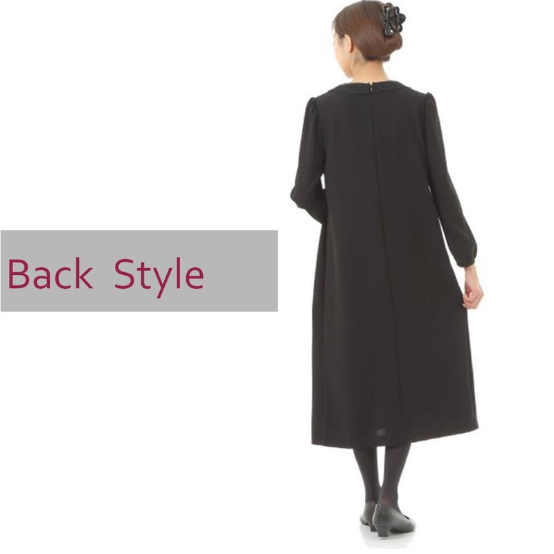 喪服 レディース ロング丈 ロング ワンピース 礼服 日本製 レース オールシーズン お洒落