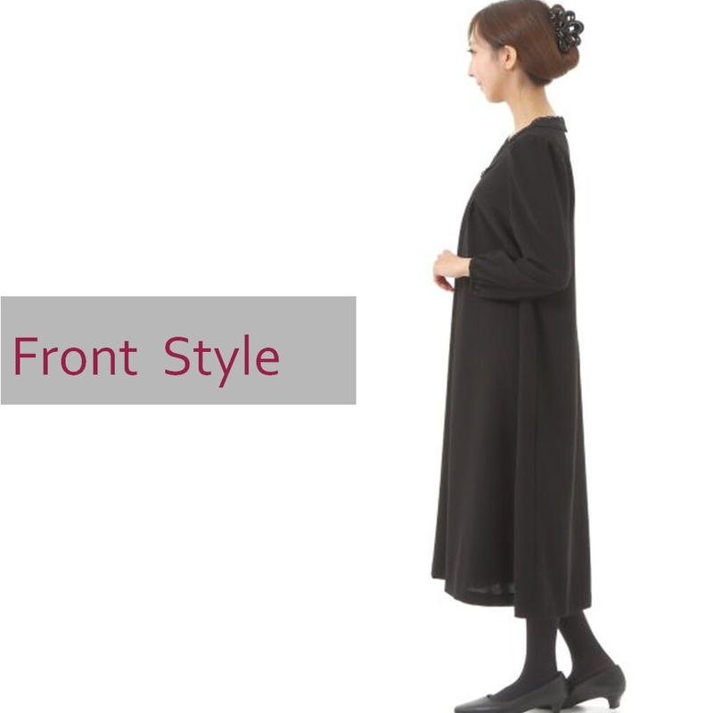 喪服 レディース ロング丈 ロング ワンピース 礼服 日本製 レース オールシーズン お洒落