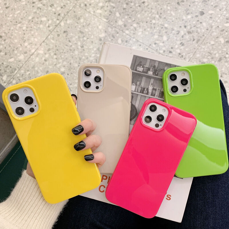 お取り寄せ商品 Iphoneケース Iphone12 無地 シンプル ビタミンカラー ポップ