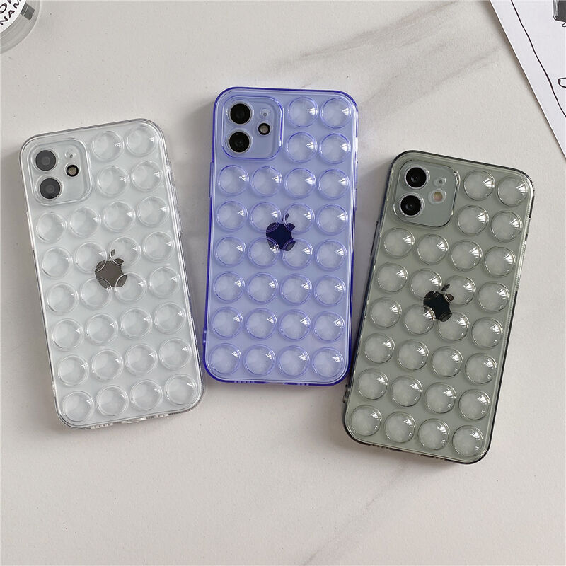 お取り寄せ商品 Iphone Case ケース Iphone12 透明 バブルデザイン ぽこ