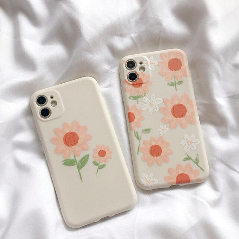 お取り寄せ商品 Iphone Case ケース Iphone12 手書き風 イラスト フラワ