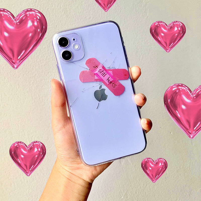 お取り寄せ商品 Iphone Case ケース Iphone12 個性的 絆創膏 クリア 透