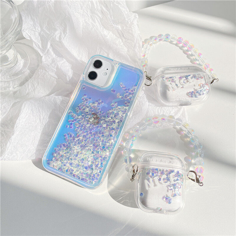 お取り寄せ商品 Airpods Case ケース カバー クリア 透明 キラキラ ビーズ チ お取り寄せ商品 Airpods Case ケース カバー クリア 透明 キラキラ ビーズ チ