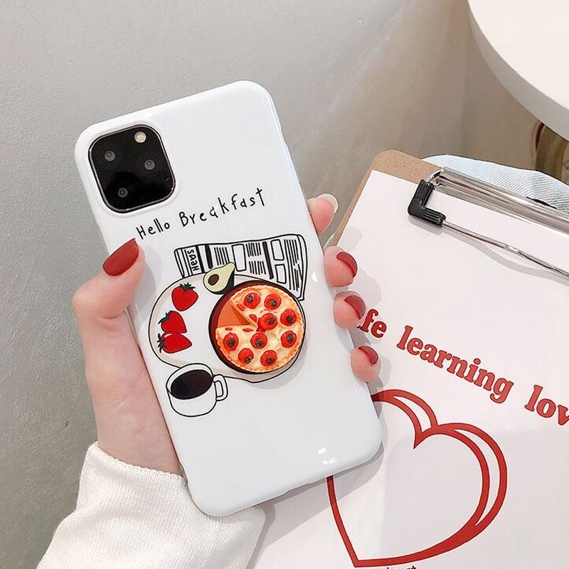お取り寄せ商品 Iphoneケース Food 目玉焼き ピザ 3d 立体 可愛い キュート