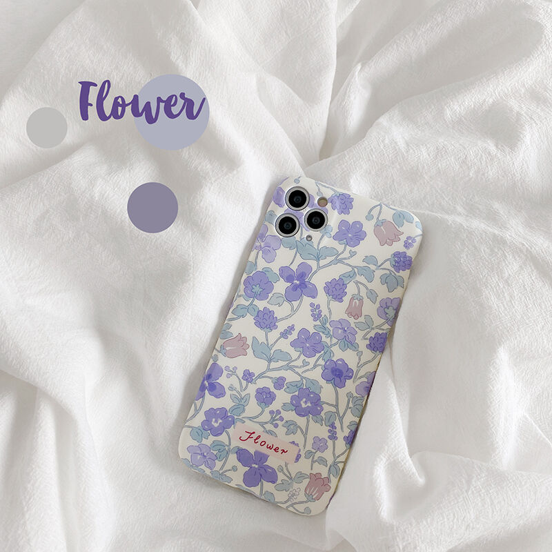 お取り寄せ商品 Iphoneケース Iphone12 パープル フラワー Flower 花柄 お取り寄せ商品 Iphoneケース Iphone12 パープル フラワー Flower 花柄