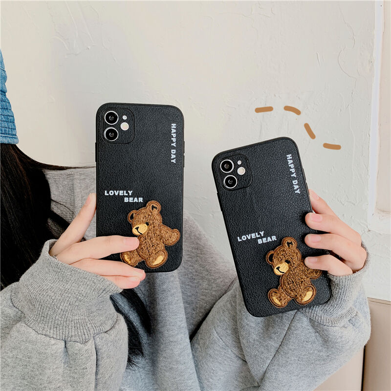 お取り寄せ商品 Iphoneケース Iphone12 3d ベア ワッペン クマ Bear