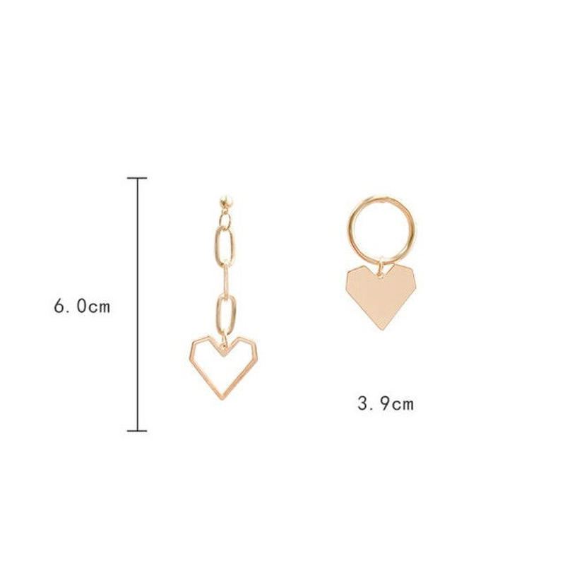 お取り寄せ商品 ピアス アシンメトリー 非対称 ハート デザイン スタイリッシュ オシャレ