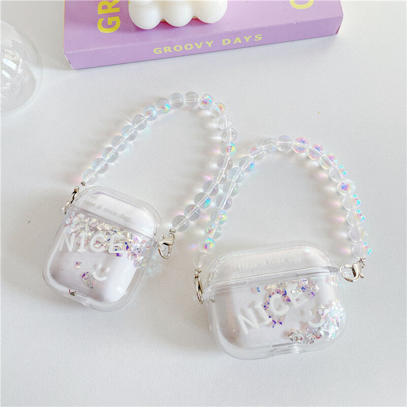 お取り寄せ商品 Airpods Case ケース カバー クリア 透明 キラキラ ビーズ チ お取り寄せ商品 Airpods Case ケース カバー クリア 透明 キラキラ ビーズ チ