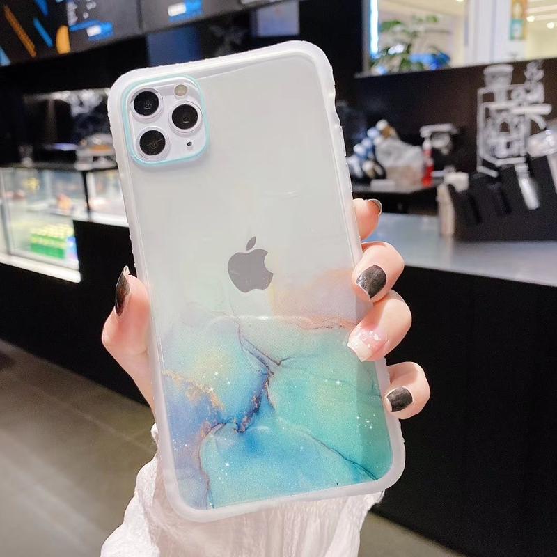 お取り寄せ商品 Iphoneケース Iphone12 キラキラ 大理石調 マーブル 透明 ス