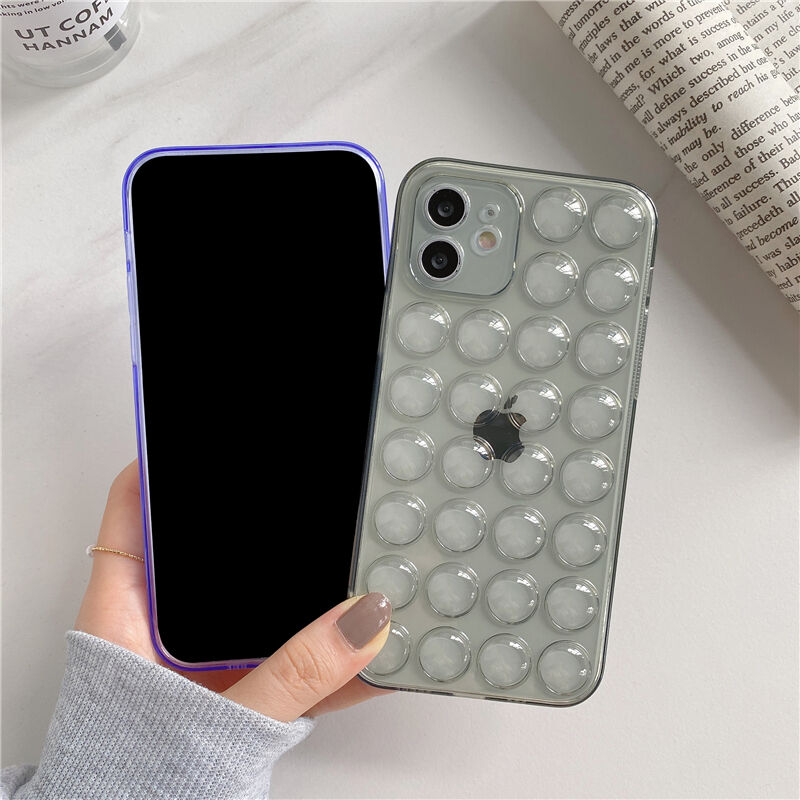 お取り寄せ商品 Iphone Case ケース Iphone12 透明 バブルデザイン ぽこ
