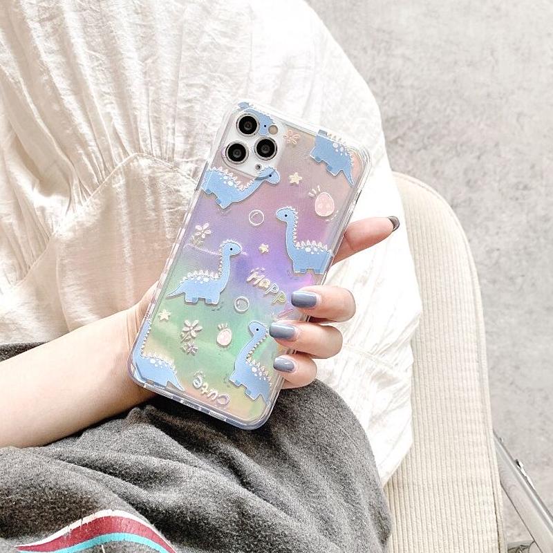 お取り寄せ商品 Iphoneケース Iphone12 サイドイラスト サイドハート柄 恐竜