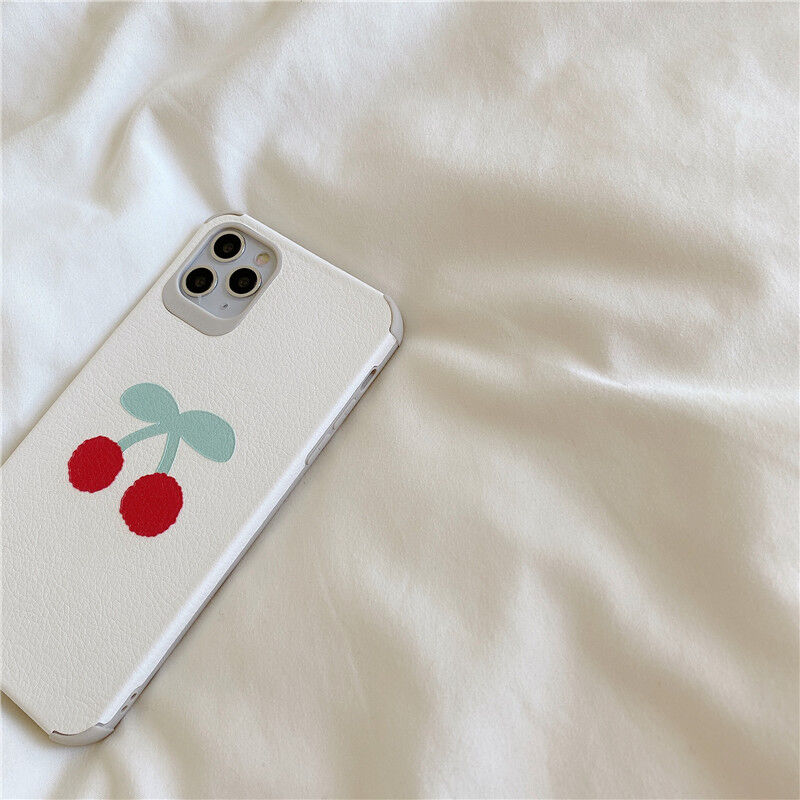 お取り寄せ商品 Iphoneケース レトロ 可愛い シンプル チェリー サクランボ ワンポイ