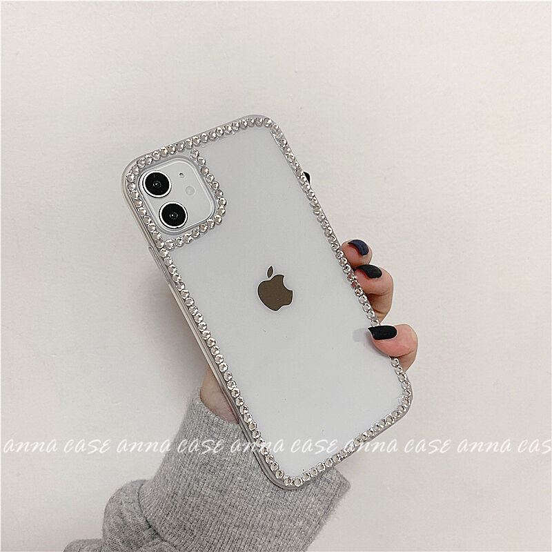 お取り寄せ商品 Iphoneケース Iphone12 クリア 透明 キラキラ ラインストーン お取り寄せ商品 Iphoneケース Iphone12 クリア 透明 キラキラ ラインストーン