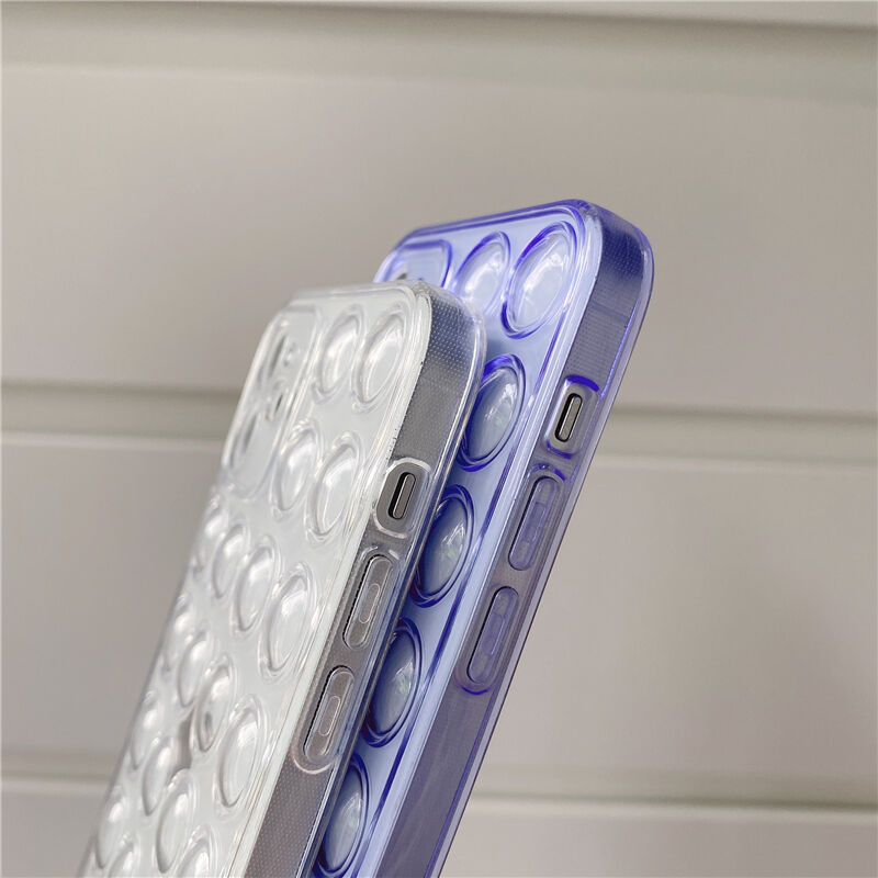 お取り寄せ商品 Iphone Case ケース Iphone12 透明 バブルデザイン ぽこ