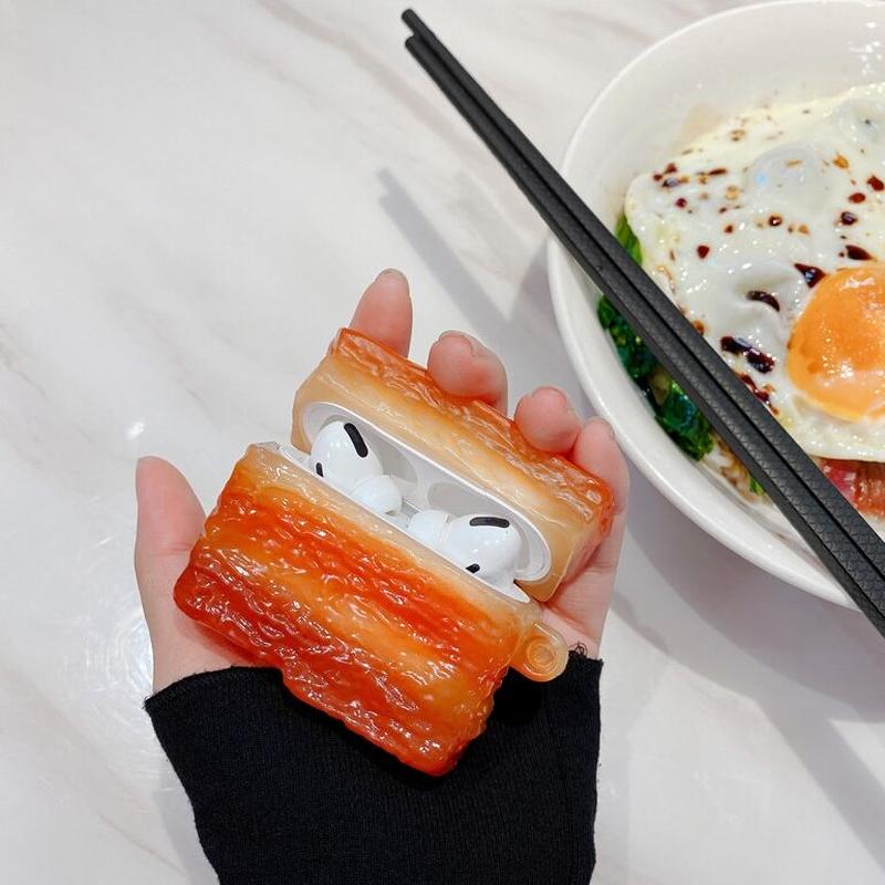 お取り寄せ商品 Airpods Case ケース カバー 肉 豚バラ 角煮 面白い ユニーク お取り寄せ商品 Airpods Case ケース カバー 肉 豚バラ 角煮 面白い ユニーク