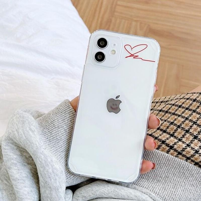 お取り寄せ商品 Iphoneケース Iphone12 サイドイラスト サイドハート柄 ハート