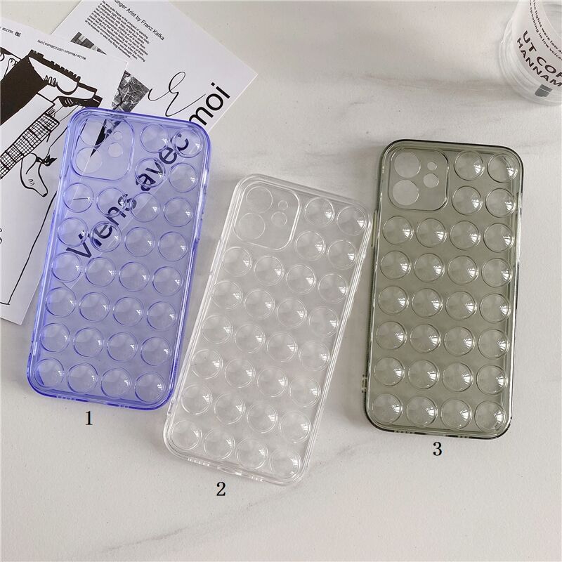 お取り寄せ商品 Iphone Case ケース Iphone12 透明 バブルデザイン ぽこ